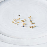 Graduated Bead Flat Back Earring 9k Gold