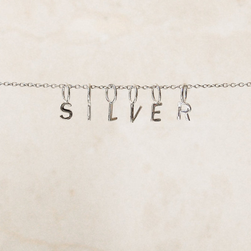 Mini Initial Pendant Sterling Silver
