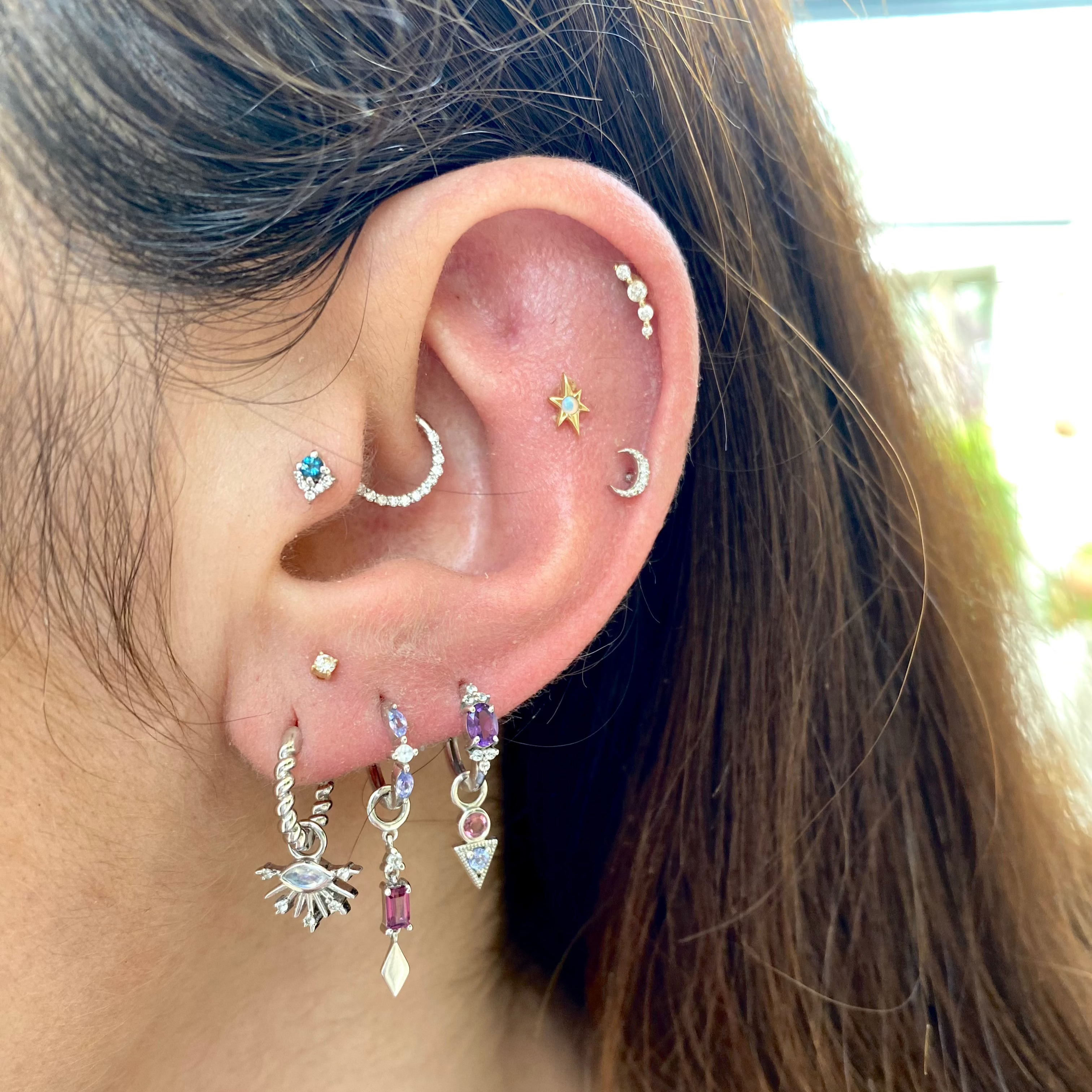 white gold piercing jewellery