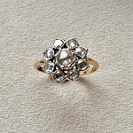 Diamond flower vintage ring