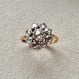 Diamond flower vintage ring