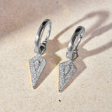 Huggie Hoop Earring 9k White Gold