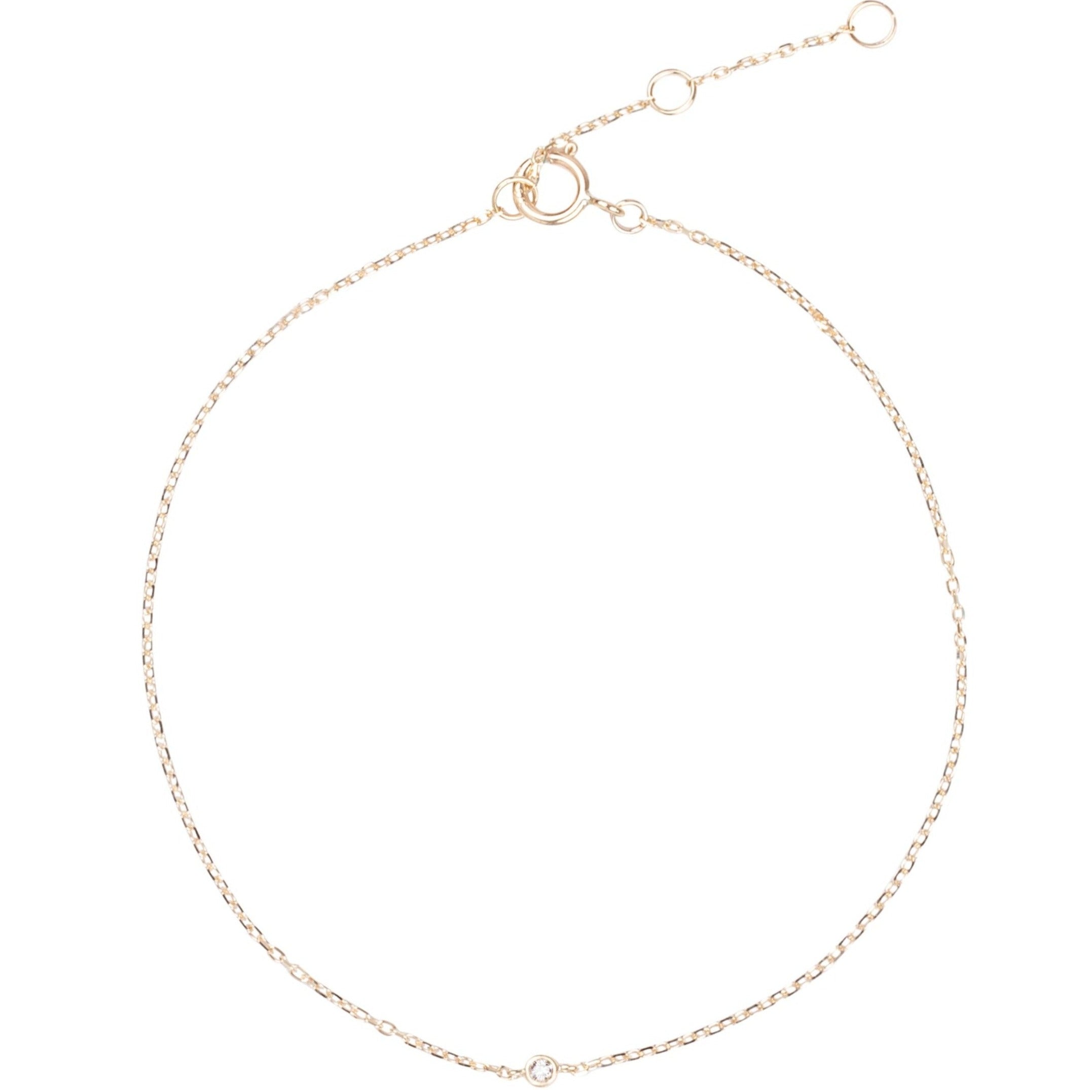 white background diamond solitaire bracelet