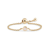 Diamond Solitaire Chain Ring white background