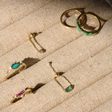 solid gold ring display including the Diamond Solitaire Chain Ring 9k Gold
