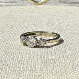 9kt Gold Diamond Trilogy Vintage Ring