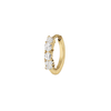 Diamond & Topaz Scattered Huggie Hoop Earring 9k Gold