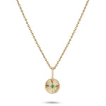 Solid gold coin pendant