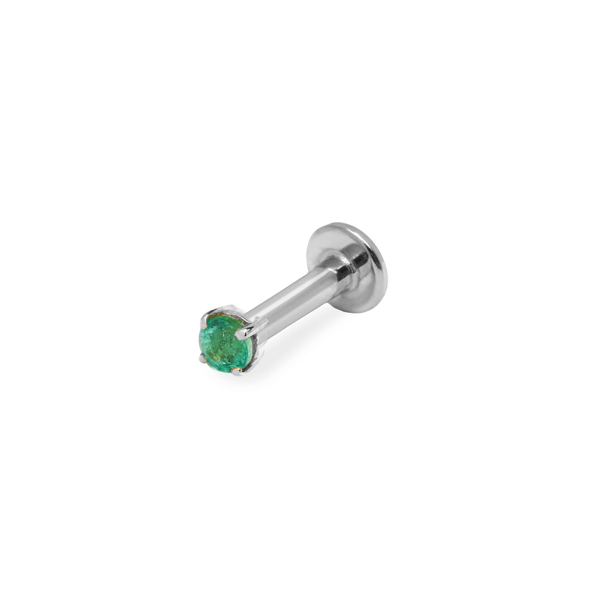Emerald earring white background