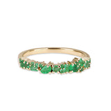 Emerald Scattered Ring 9k Gold