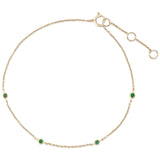 emerald solid gold bracelet