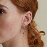 Mini Seamless Hoop Earring 14k White Gold