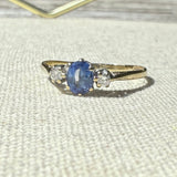 9kt Gold Sapphire & Diamond Vintage Ring