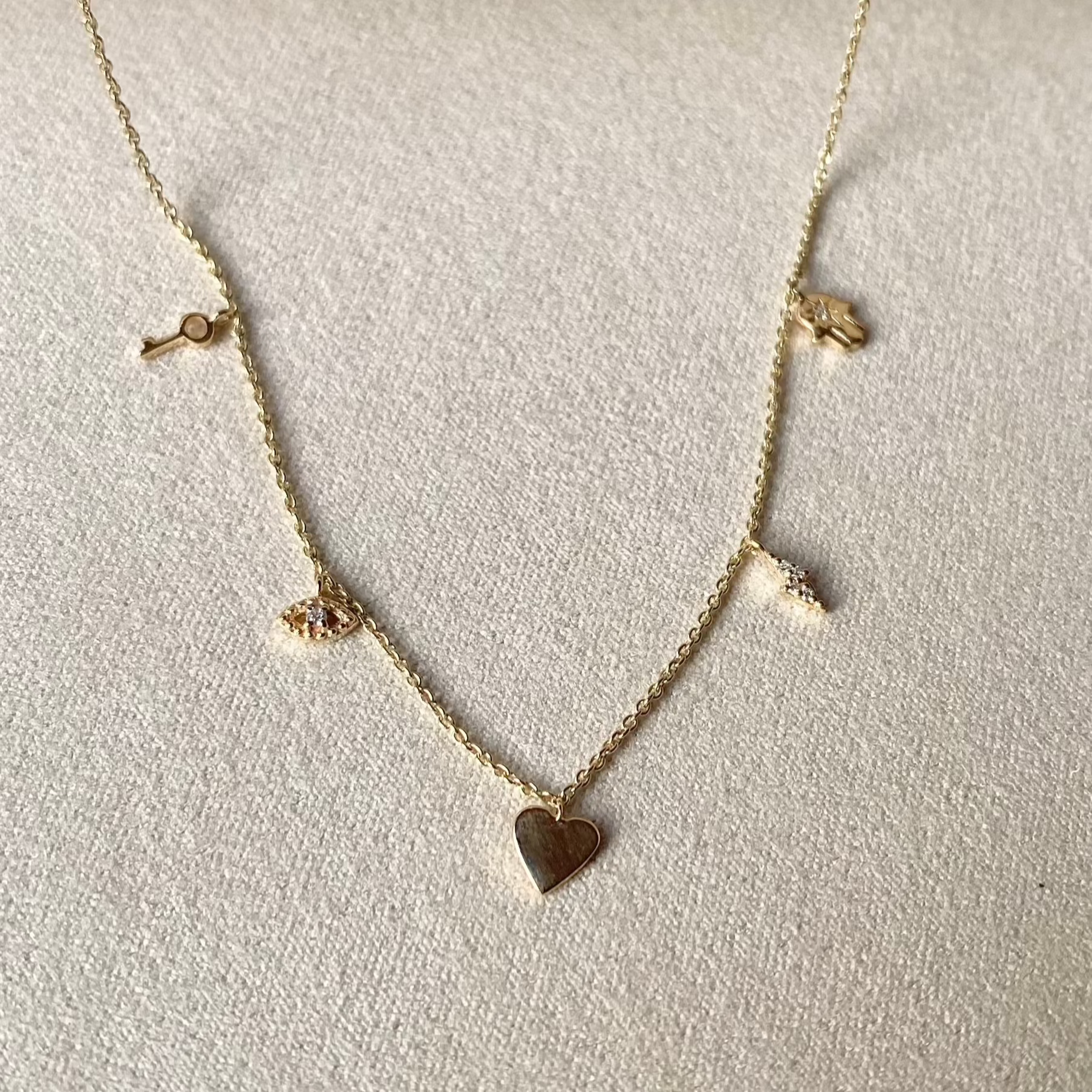 Charm Necklace 9k Gold Sample