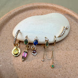 Ruby & Diamond Earring Charm 9k Gold Sample