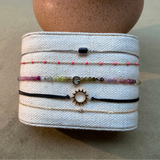 Pink Enamel Beaded Bracelet 9k Gold Sample