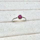 Ruby Wave Ring Sterling Silver Size M Sample