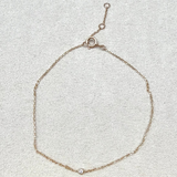 Diamond Solitaire Chain Bracelet 9k Gold Sample