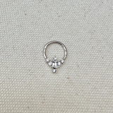 Topaz Daith Hoop Sterling Silver Sample