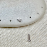 Duo Diamond Flat Back Earring 14k White Gold Sample