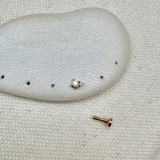 Duo Diamond Flat Back Earring 9k Gold Sample