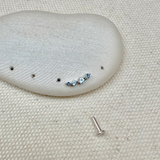 London Blue Topaz Graduated Curve 14k White Gold Sample