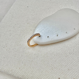 Diamond Pave Huggie 9k Gold Sample