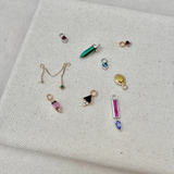 Ruby & Diamond Earring Charm 9k Gold Sample