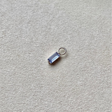 Tanzanite Baguette Earring Charm Sterling Silver Sample