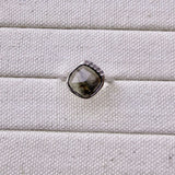 Grecian Labradorite Stone Ring Sterling Silver Sample Size L Darker Stone