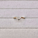 Wishbone Ring 9k Gold Size O Sample