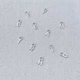 Initial Earring Charm Sterling Silver Sample