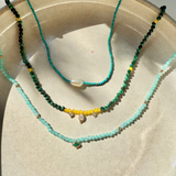 Baroque Pearl & Turquoise Necklace Sterling Silver Sample