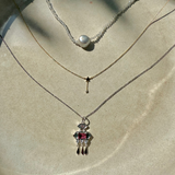 Star Diamond Charm Necklace 9k Gold Sample