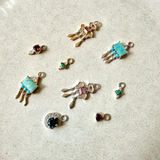 Amazonite, Moonstone & Turquoise Earring Charm Sterling Silver Sample