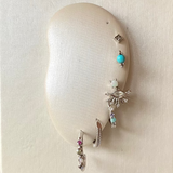 Diamond Star Flat Back Earring Sterling Silver Sample