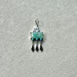 Amazonite, Moonstone & Turquoise Pendant Sterling Silver Sample