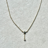 Star Diamond Charm Necklace 9k Gold Sample