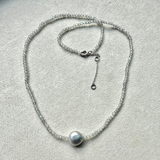 Baroque Pearl & Labradorite Necklace Sterling Silver Sample