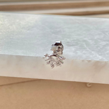 Opal, Moonstone & Sapphire Sunburst Stud Earring Sterling Silver Sample