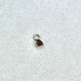 Pink Tourmaline Trillion Earring Charm 9k Gold Sample