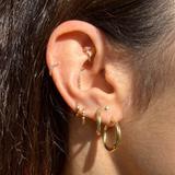 Medium Twisted Hoop Earring Pair 9k Gold