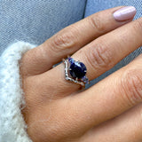 Sapphire & Tanzanite Ring Sterling Silver