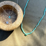 Amazonite & Malachite Eye Necklace Sterling Silver Sample