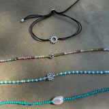 Lotus Beaded Bracelet Sterling Silver Sample