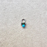 Teeny Green Tourmaline & Turquoise Earring Charm Sterling Silver Sample