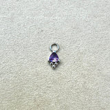 Pink Amethyst Beaded Earring Charm Sterling Silver Sample