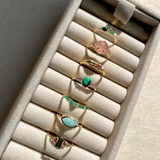 Watermelon Tourmaline Ring 9k Gold Sample Size M