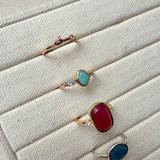 Pink Tourmaline & Diamond Ring 9k Gold Sample Size M