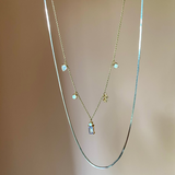 Gemstone Charm Necklace 9k Gold Sample